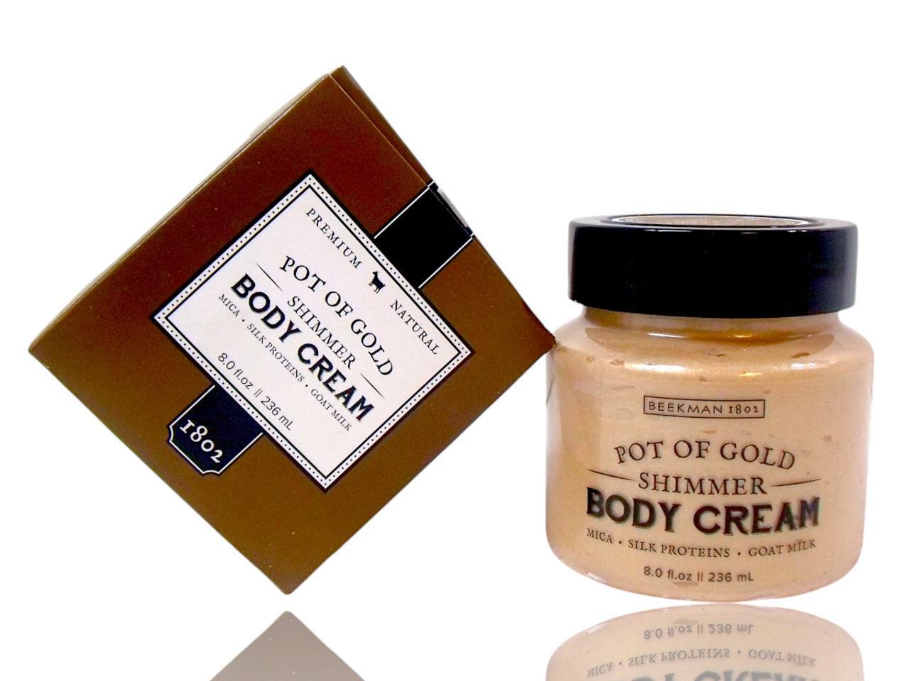 Beekman 1802 "Pot of Gold" Shimmer Goat Milk Body Cream /Lotion 8 oz. -Brand New