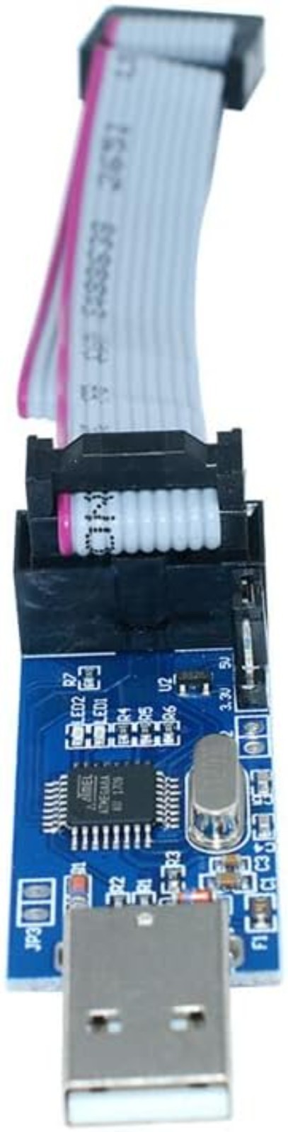 51 AVR ATMEGA8 Programmer USBasp USB ISP 10 Pin USB Programmer 3.3V/5V with C...