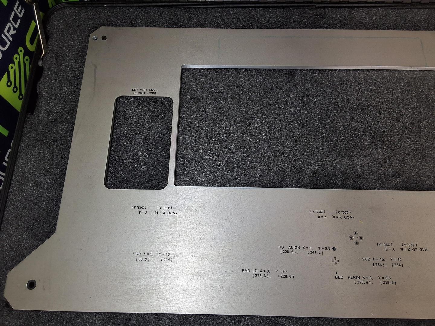 UNIVERSAL INSTRUMENTS 47072003 BEC BOARD ERROR CORRECTION ALIGNMENT TEMPLATE