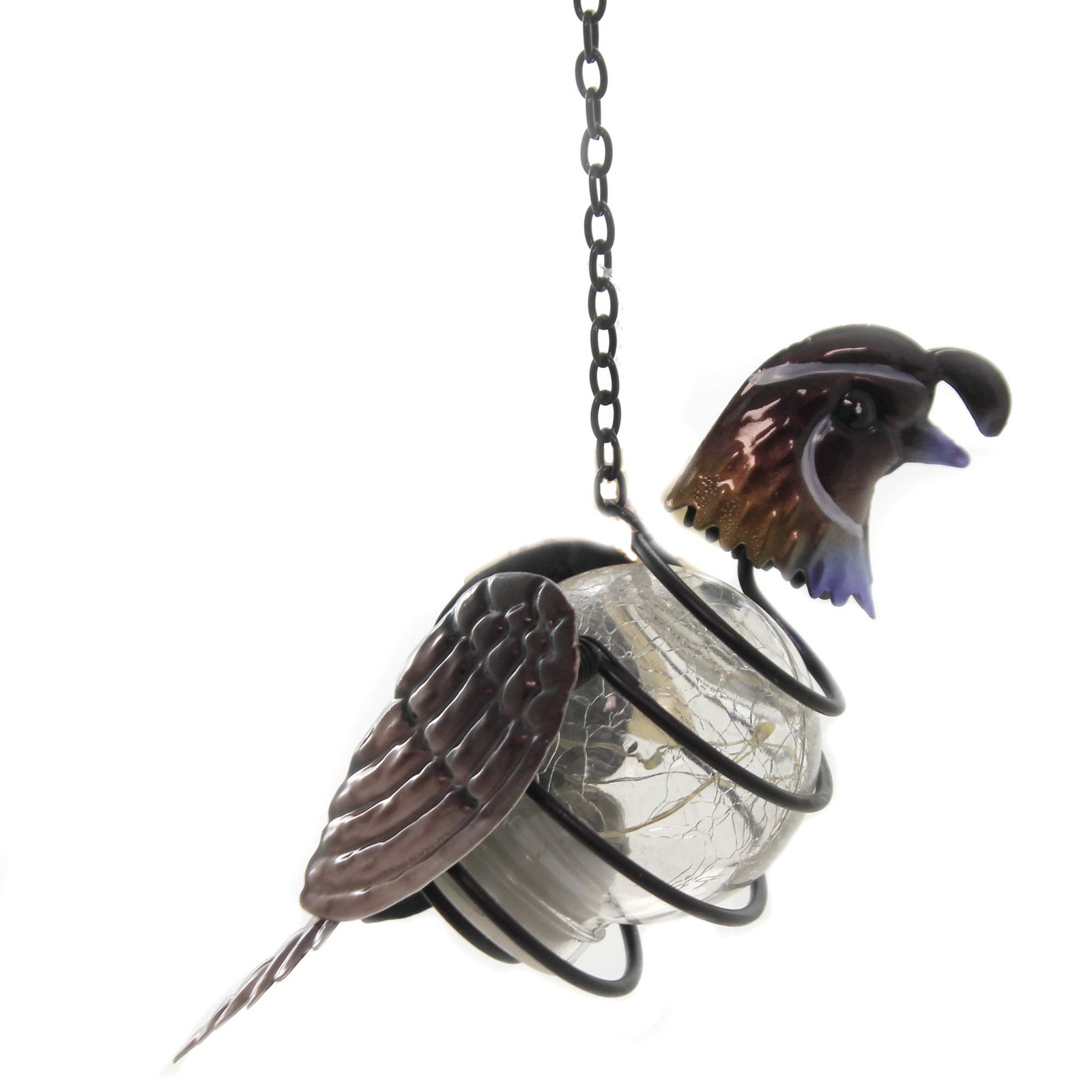 Regal Art & Gift Bird Solar Lantern, Quail, 7"x3.25"15.75"