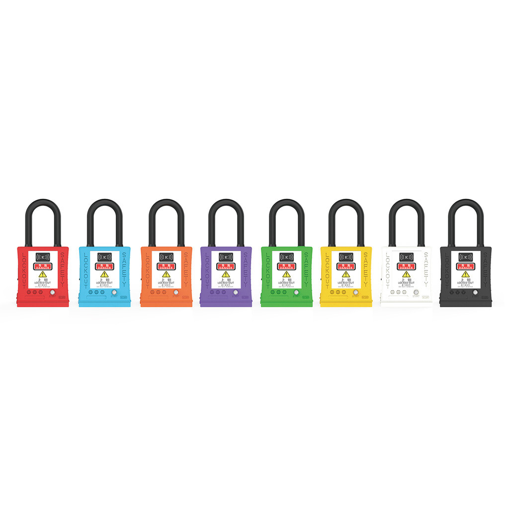 AS IC Card Padlock Industrial Coded Key-card Waterproof Keyless USB Charging