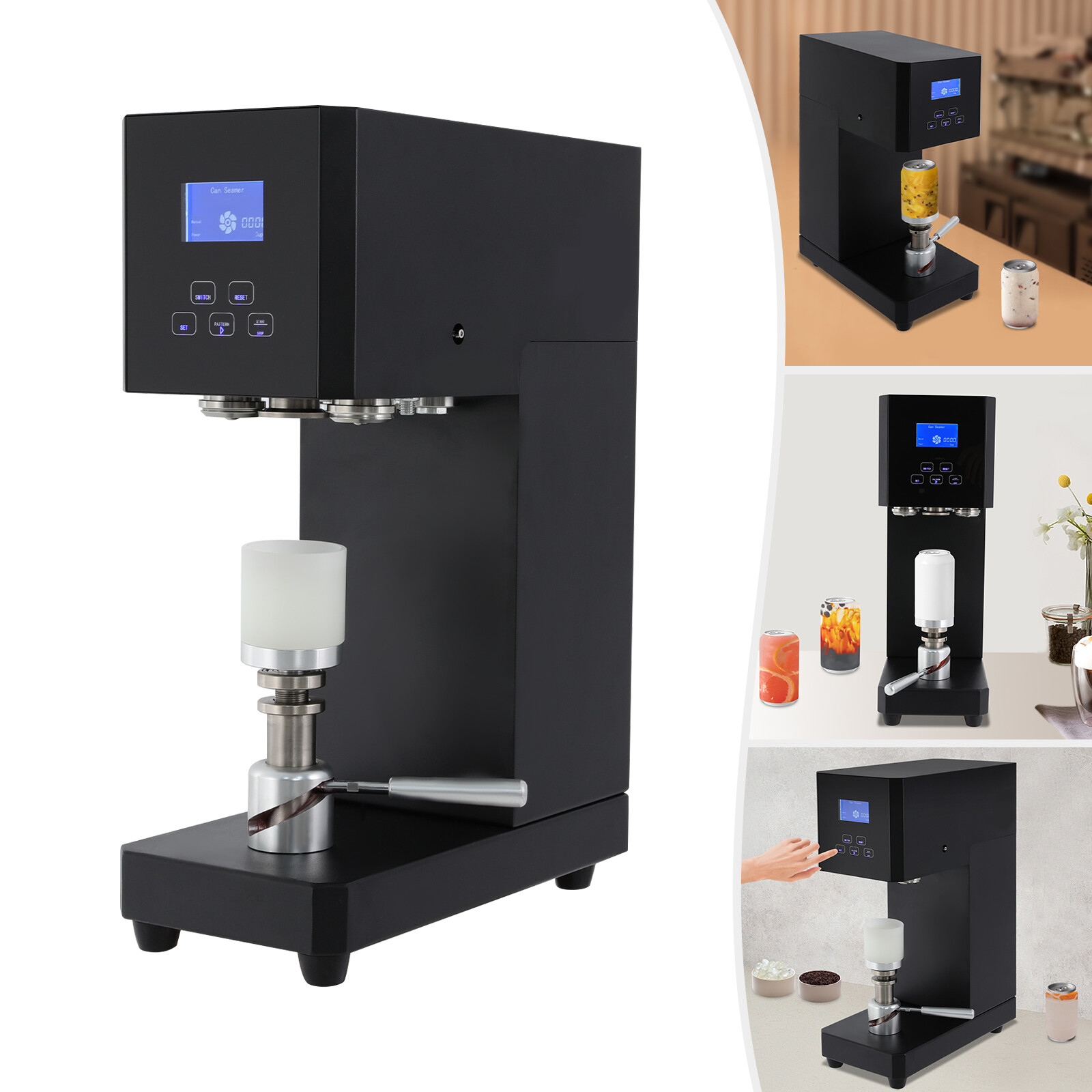 Semi automatic Tin Can Sealing Machine Cola Can Seamer Container Plastic Beer US