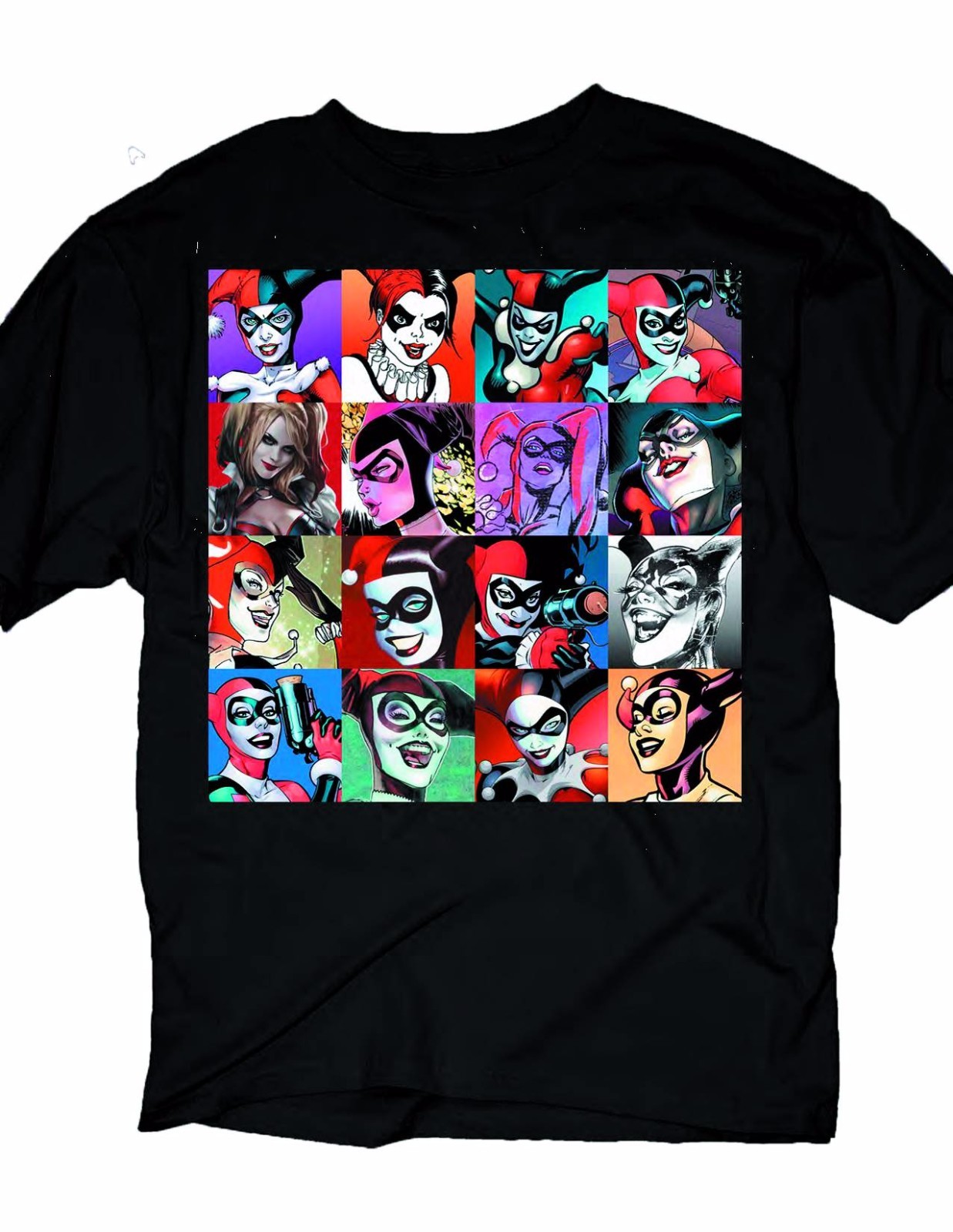 DC COMICS PX HARLEY QUINN CELLS (FACES OF HARLEY) BLACK UNISEX T-SHIRT SMALL NEW