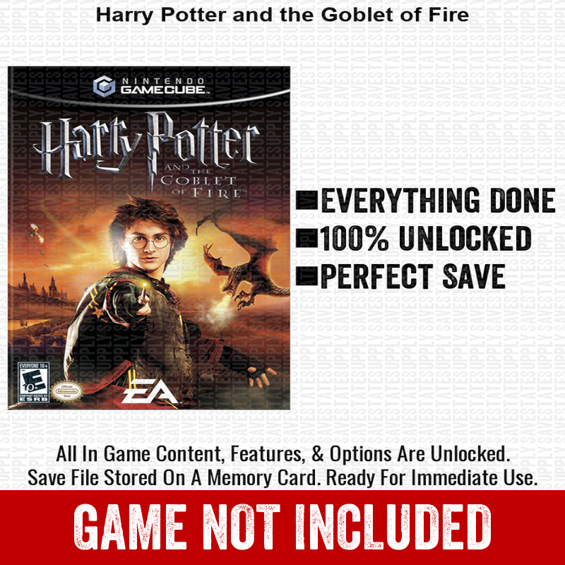 Harry Potter and the Goblet of Fi 100% Nintendo GameCube Memory Card Save CHEATS