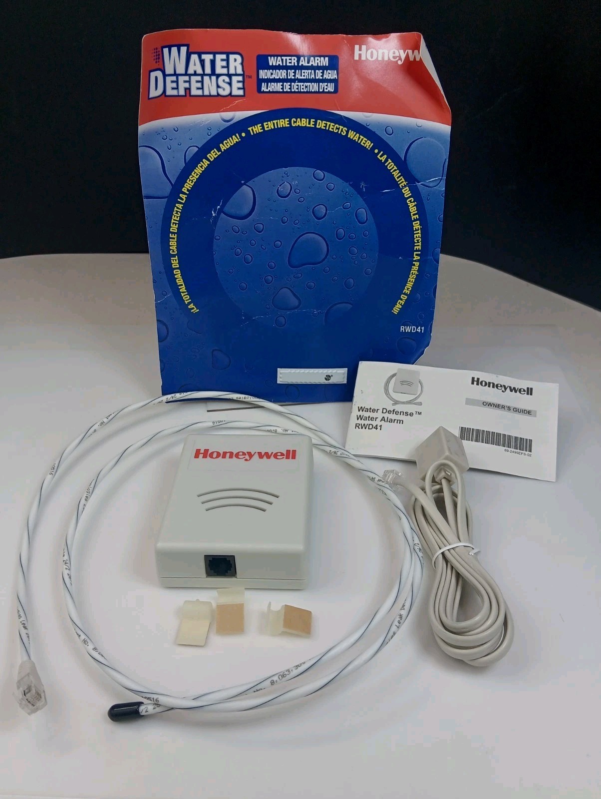 Honeywell Water Defense Alarm RWD41 Battery Operated w/ Extension