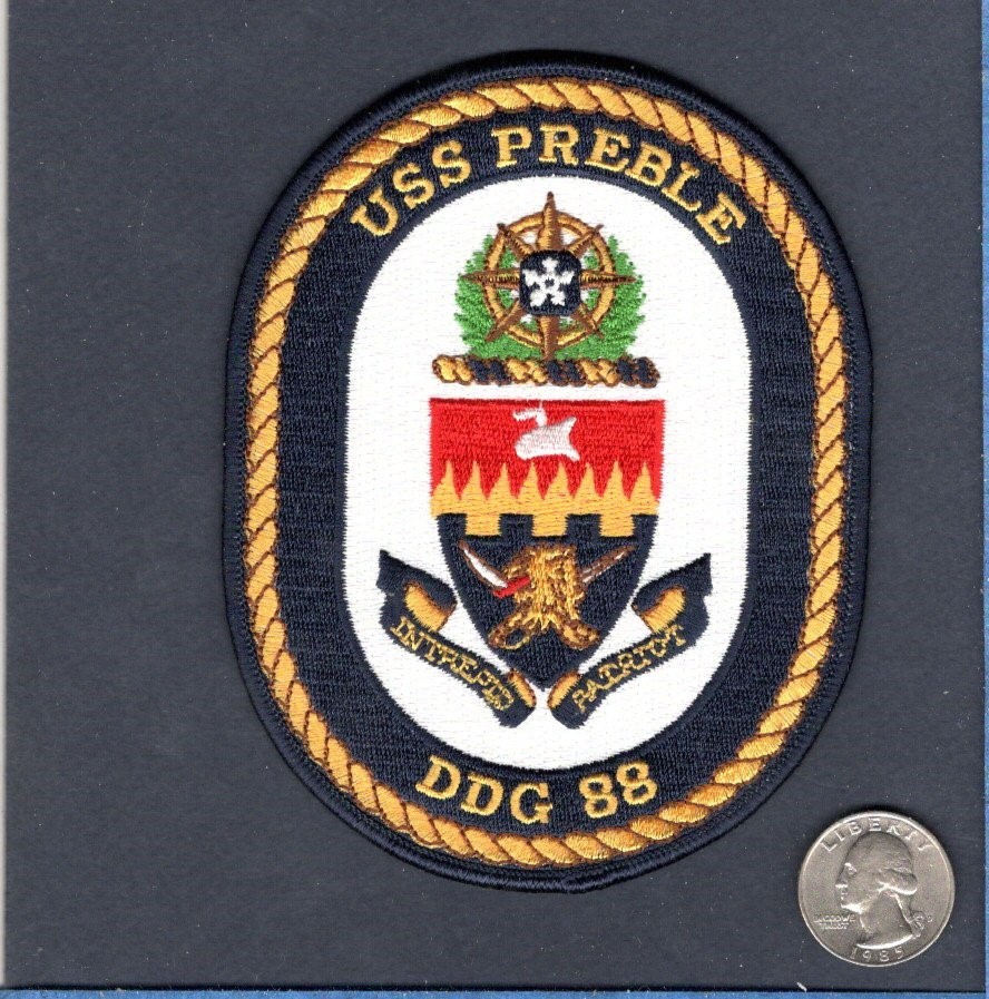 Original DDG 88 USS PREBLE US NAVY Guided Missile Destroyer 5" Ship Cruise Patch
