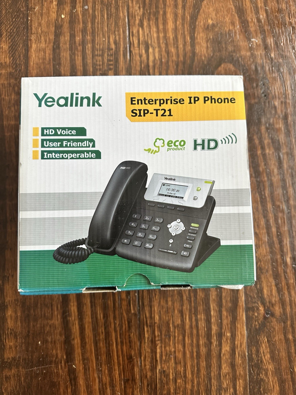 Yealink Enterprise IP Phone SIP-T21 Supports SRTP Voice Encryption New in Box