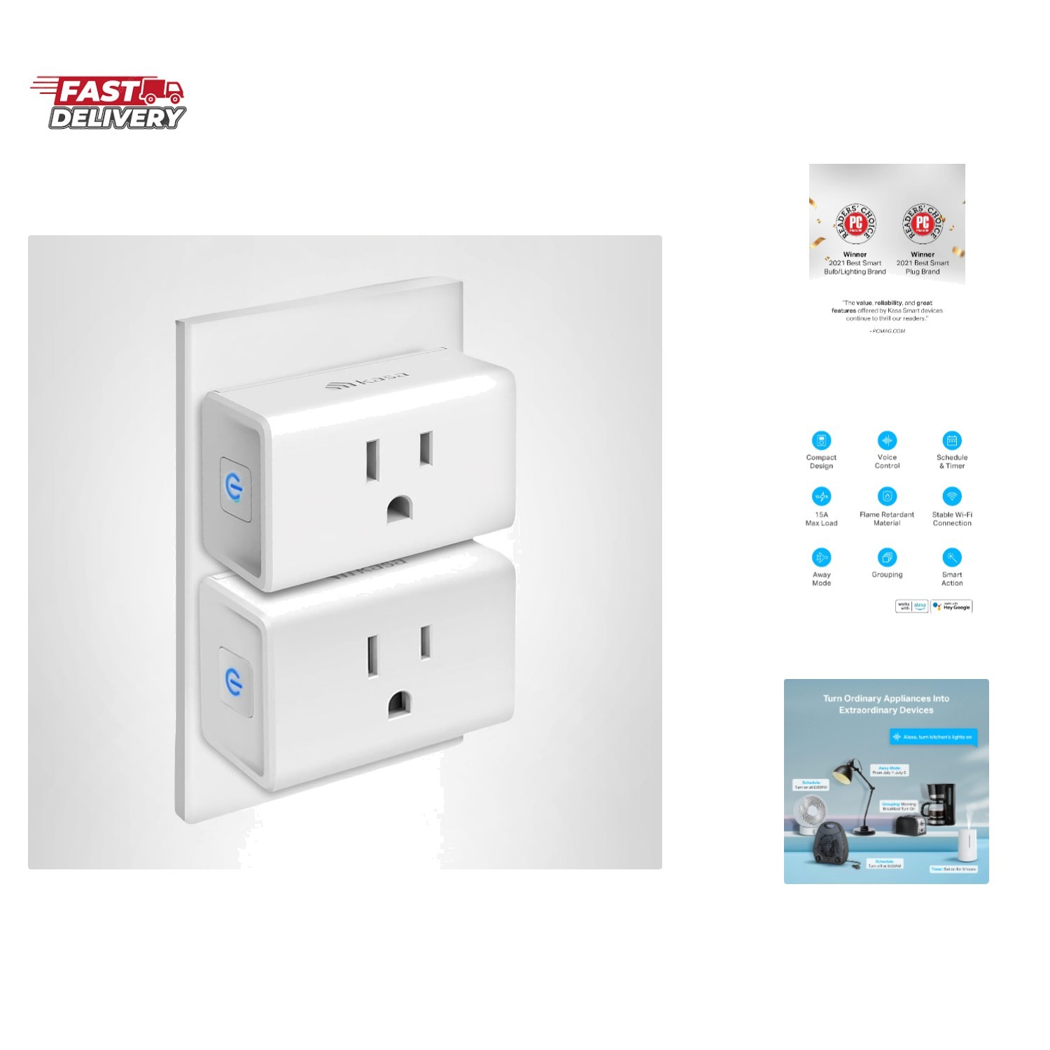Plug Ultra Mini 15A, Smart Home Wi-Fi Outlet Works with Alexa, Google Home, N...