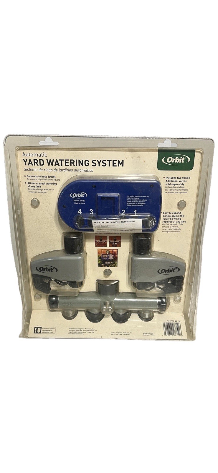 NEW Orbit Automatic Yard Watering System Sprinkler 27752-03 4 Zone 3 Section