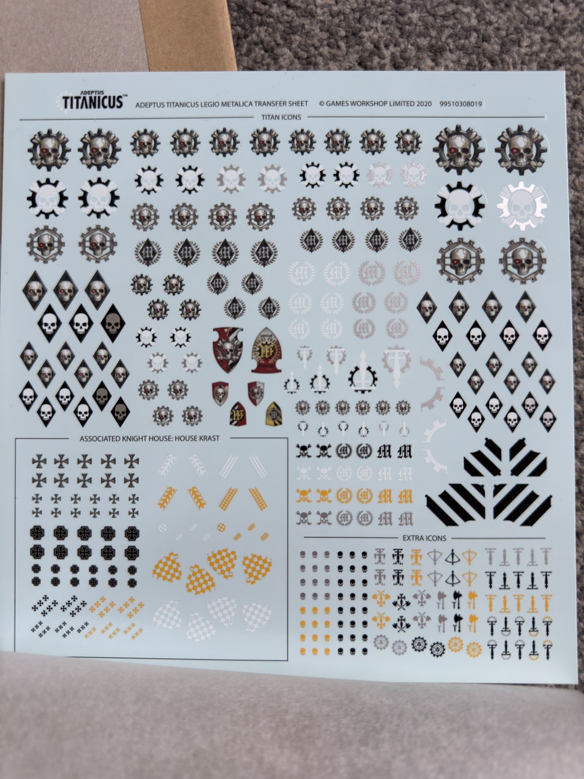 Legio Metalica Transfer Sheet AT version - Genuine GW - OOP