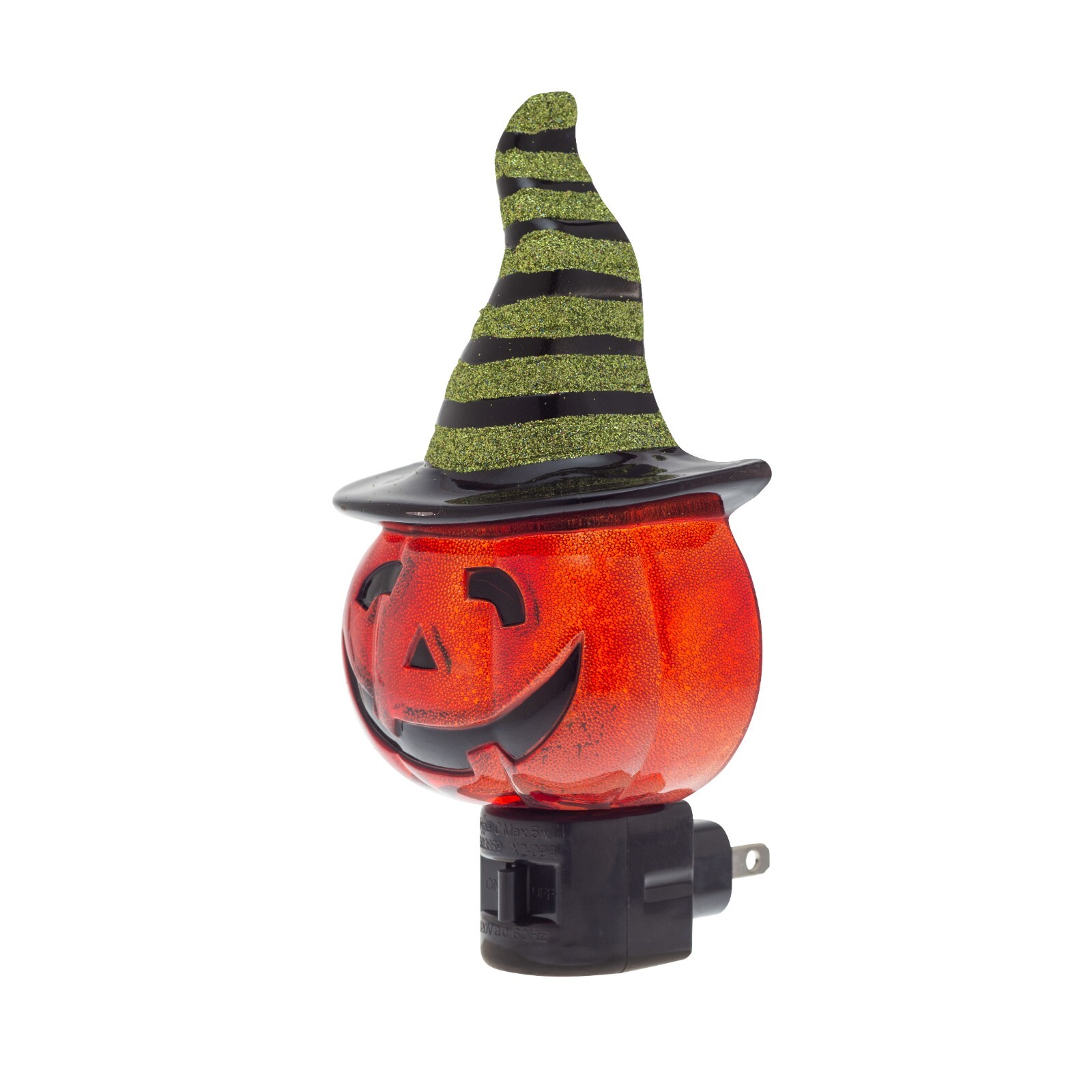 Pumpkin with Witch Hat Halloween Night Light - Includes 5W C7 Rotational Socket