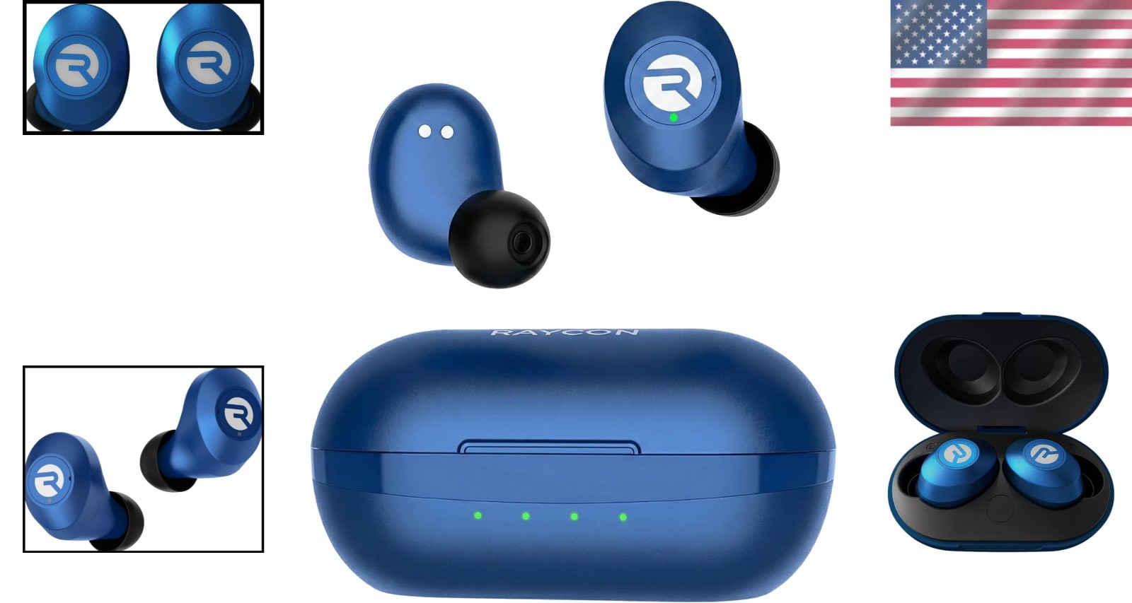 Raycon Everyday Earbuds: Wireless with Noise Cancelling & Waterproof - Blue