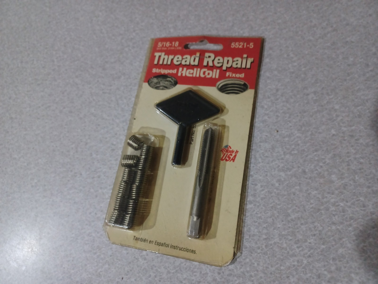 helicoil thread repair kit sae 5521-5 NEW 5/16x18 unopened
