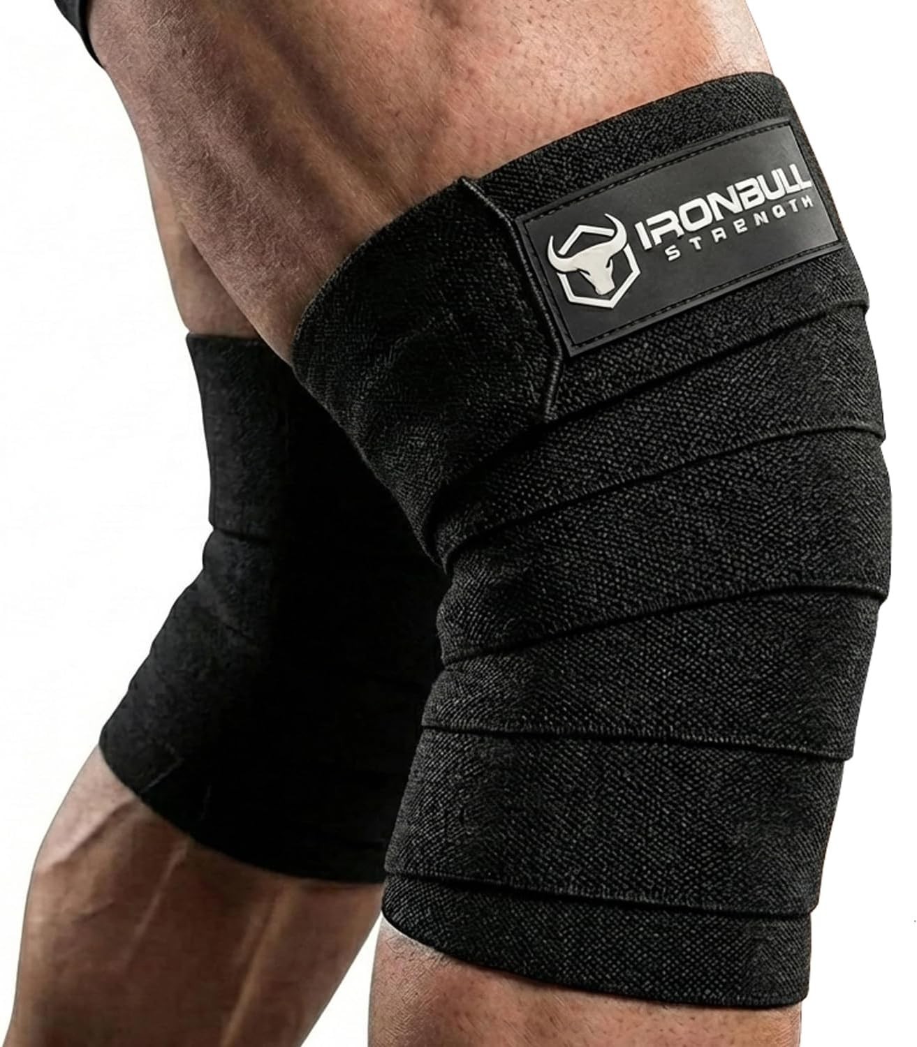 Knee Wraps for Weightlifting - 80" Elastic Knee Straps for Squats and Weight ...