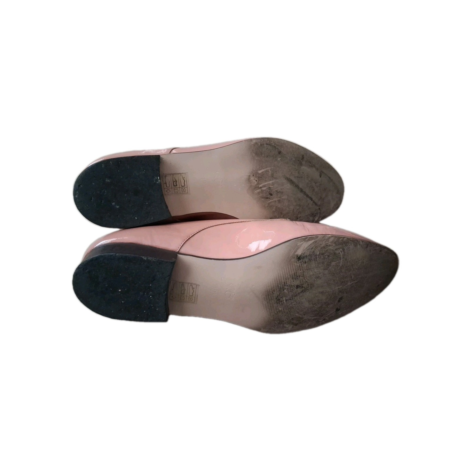J Crew Patent Leather Oxford Shoes Grosgrain Trim Soft Salmon Pink Sz 10 1/2