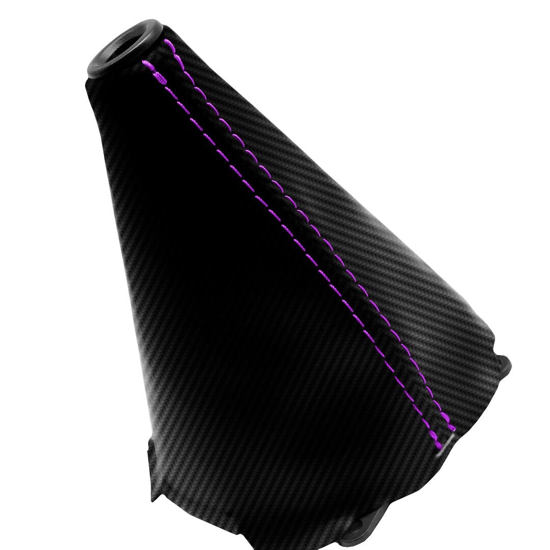 Manual Shift Boot PVC Carbon Fiber for Honda Civic SI 06-11 Purple Stitch
