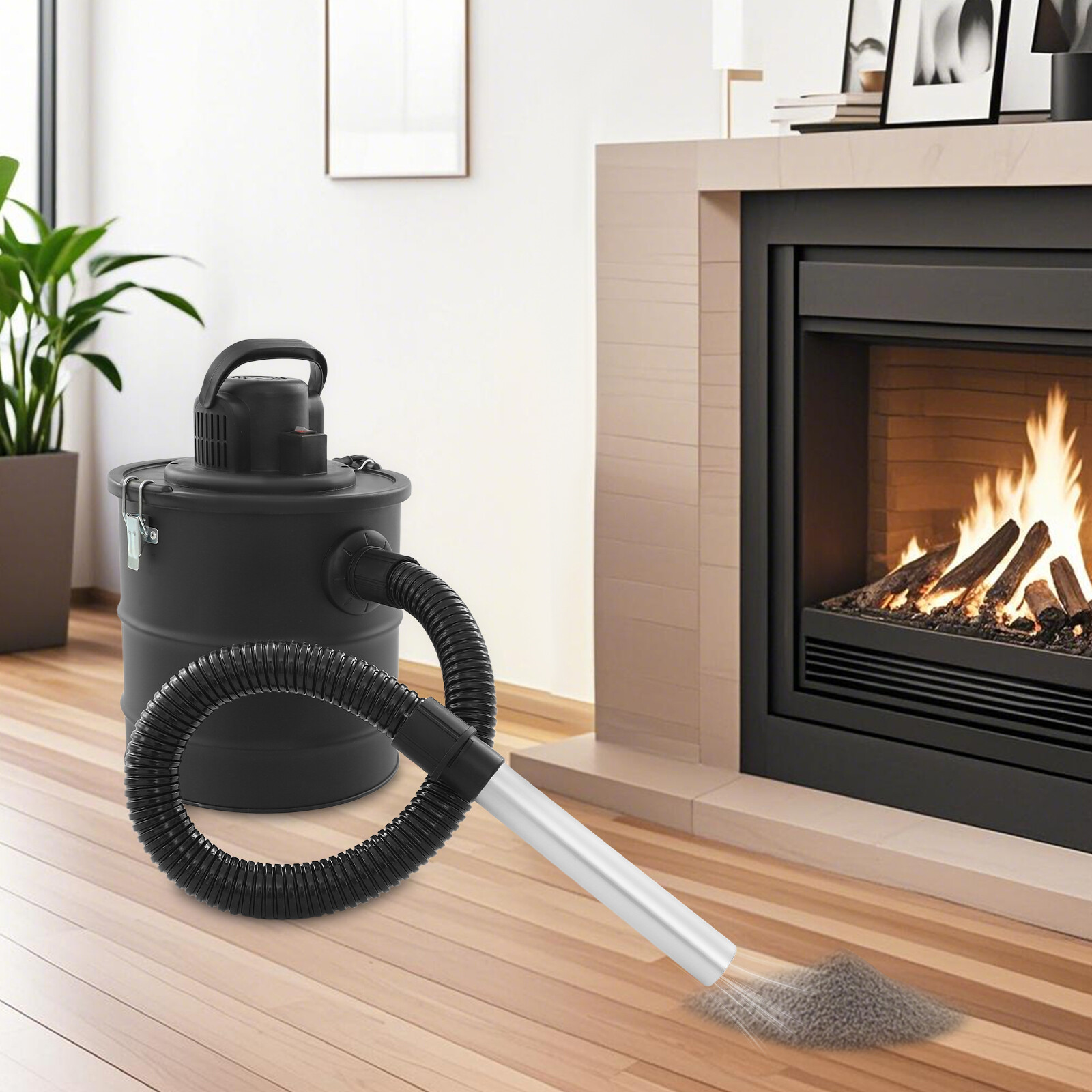Ash Vacuum Cleaner 4 Gallon 1200W 110V for Fireplaces Pellet Stoves Grills BBQ