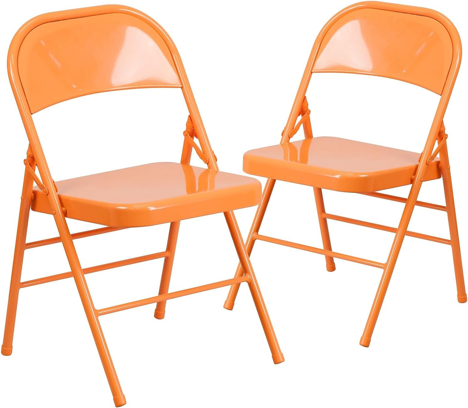 2 Pack HERCULES COLORBURST Series Orange Marmalade Triple Braced & Double Hinged