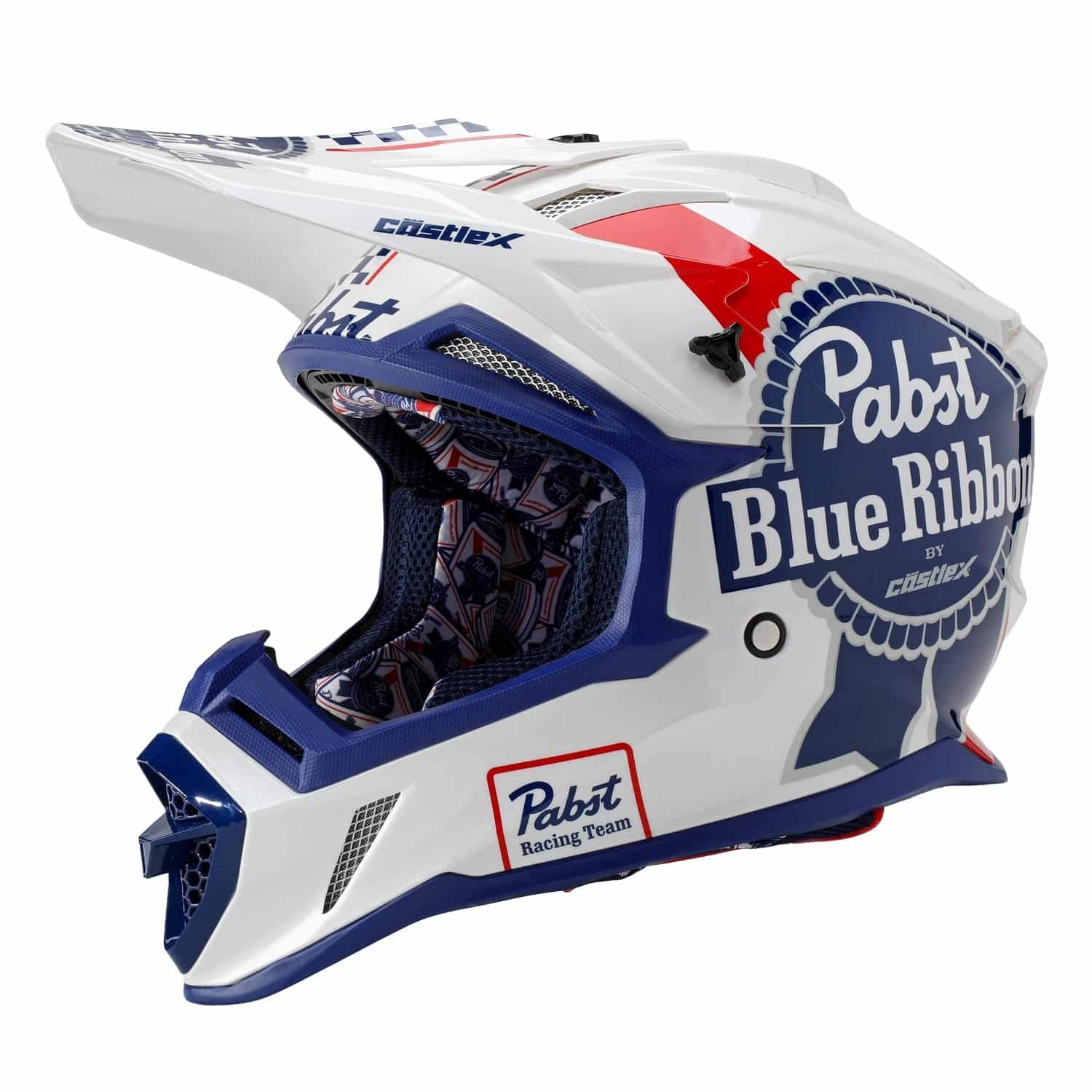 CASTLE X PBR PABST BLUE RIBBON CX200 MX HELMET MOTOCROSS ATV OFFROAD ADULT 2XL