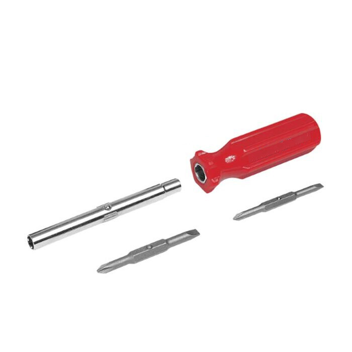 6 in 1 Screwdriver Nut Driver Flat Head & Phillips Reversible Ph1 PH2 CRV Bits