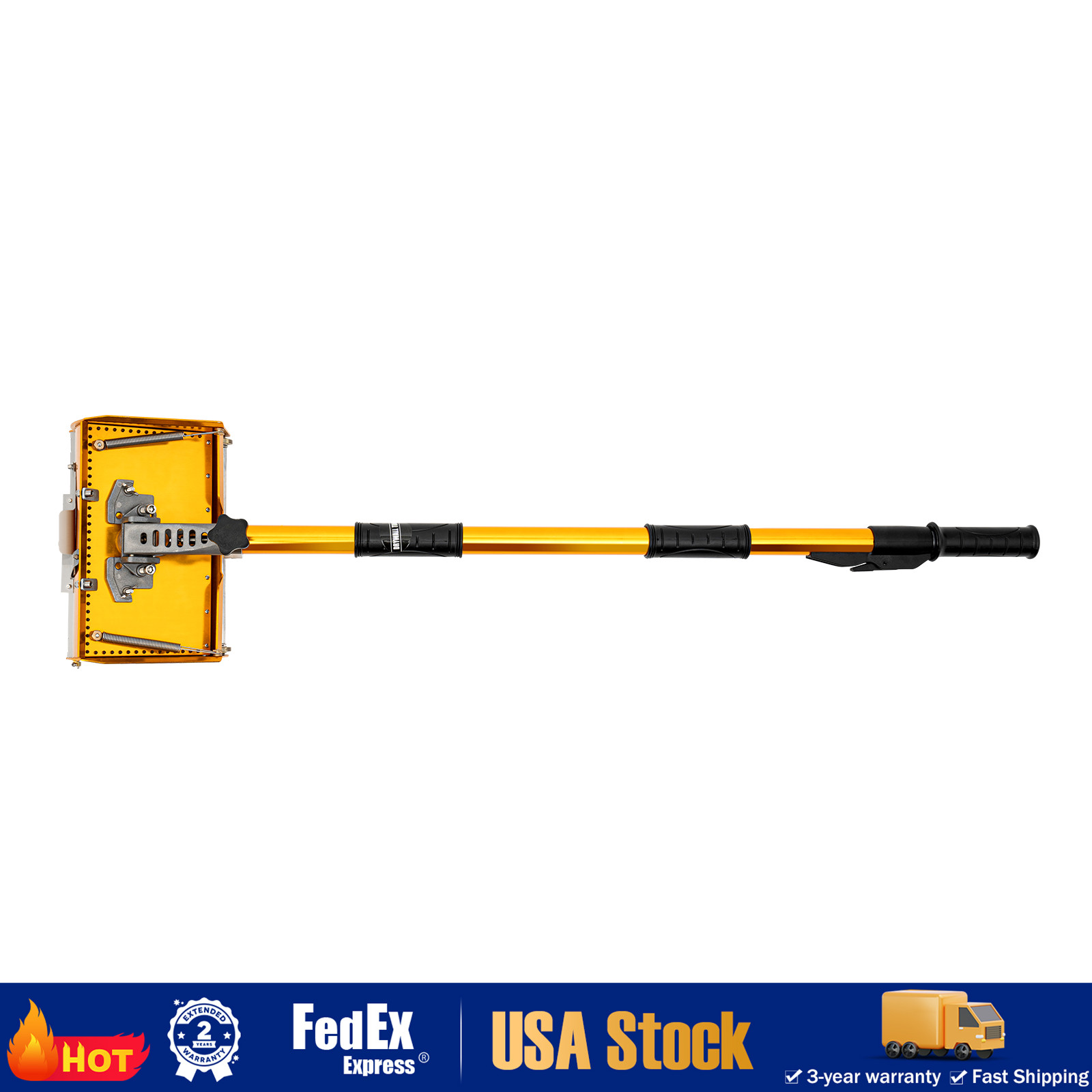 10" Drywall Taping Tools Flat Finishing Box Set w/ Extendable Handle