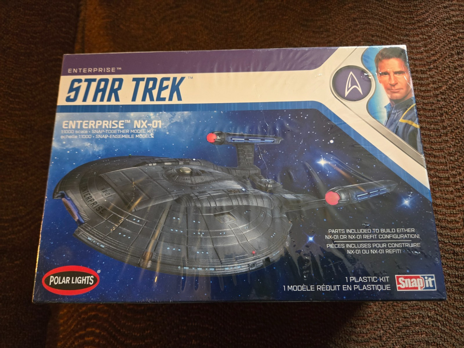 STAR TREK ENTERPRISE NX-01 REFIT STARSHIP MODEL - 1/1000 POLAR LIGHTS SEALED