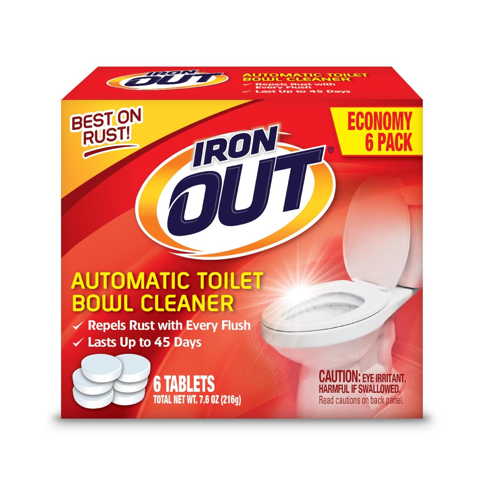 Automatic Toilet Bowl Cleaner Tablets, Helps Remove and Prevent Rust Stains w...