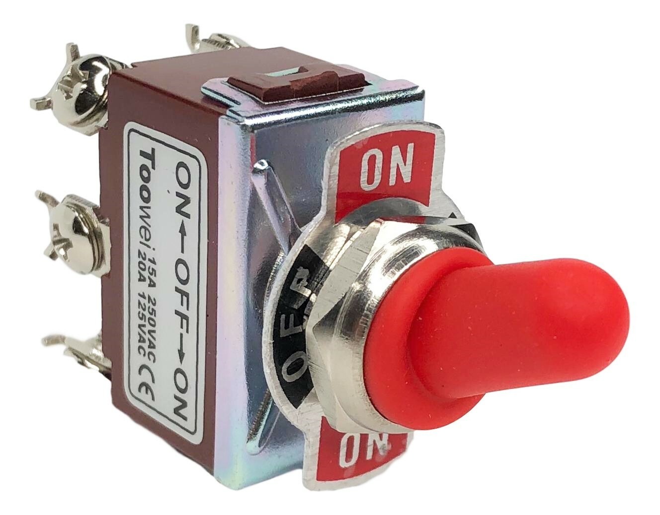 TOGGLE SWITCH WATERPROOF RED RUBBER BOOT GUARD OR COVER WITH HEX NUT