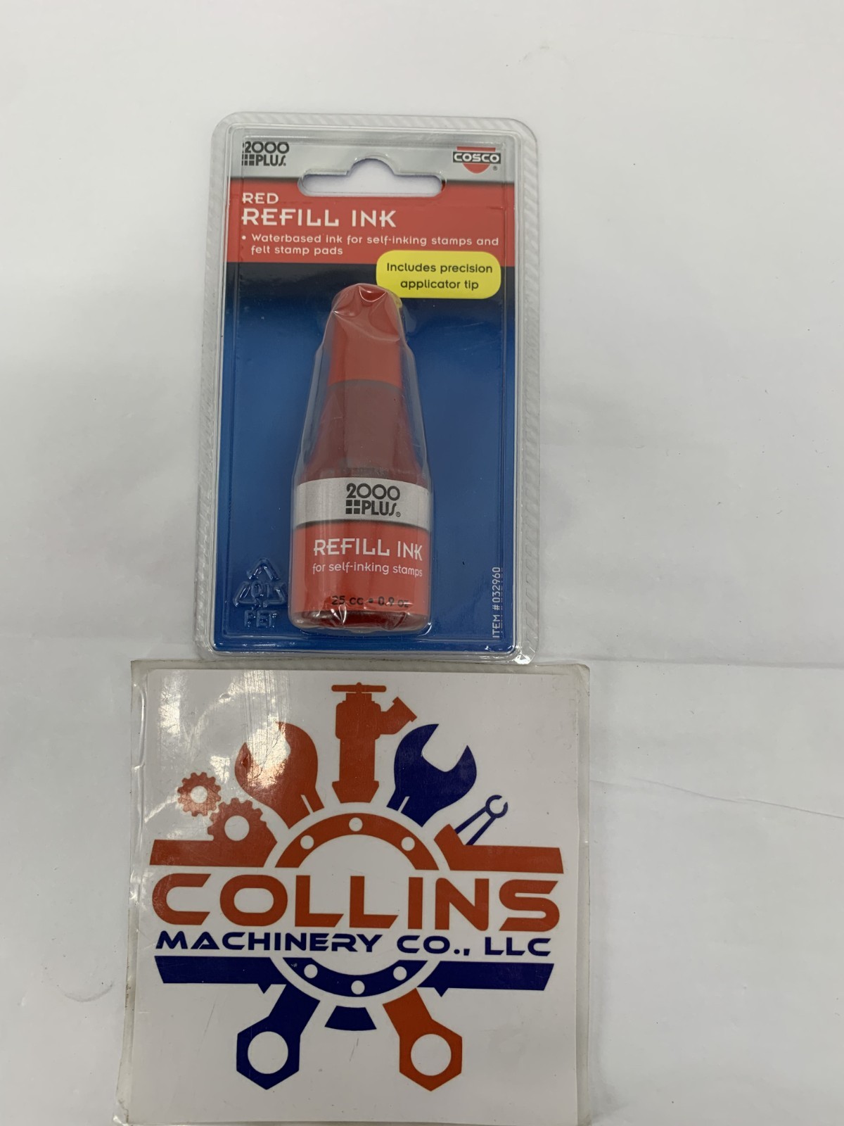Cosco 2000 Plus 032960 Self-Inking Refill Ink Red 0.9 oz. Bottle