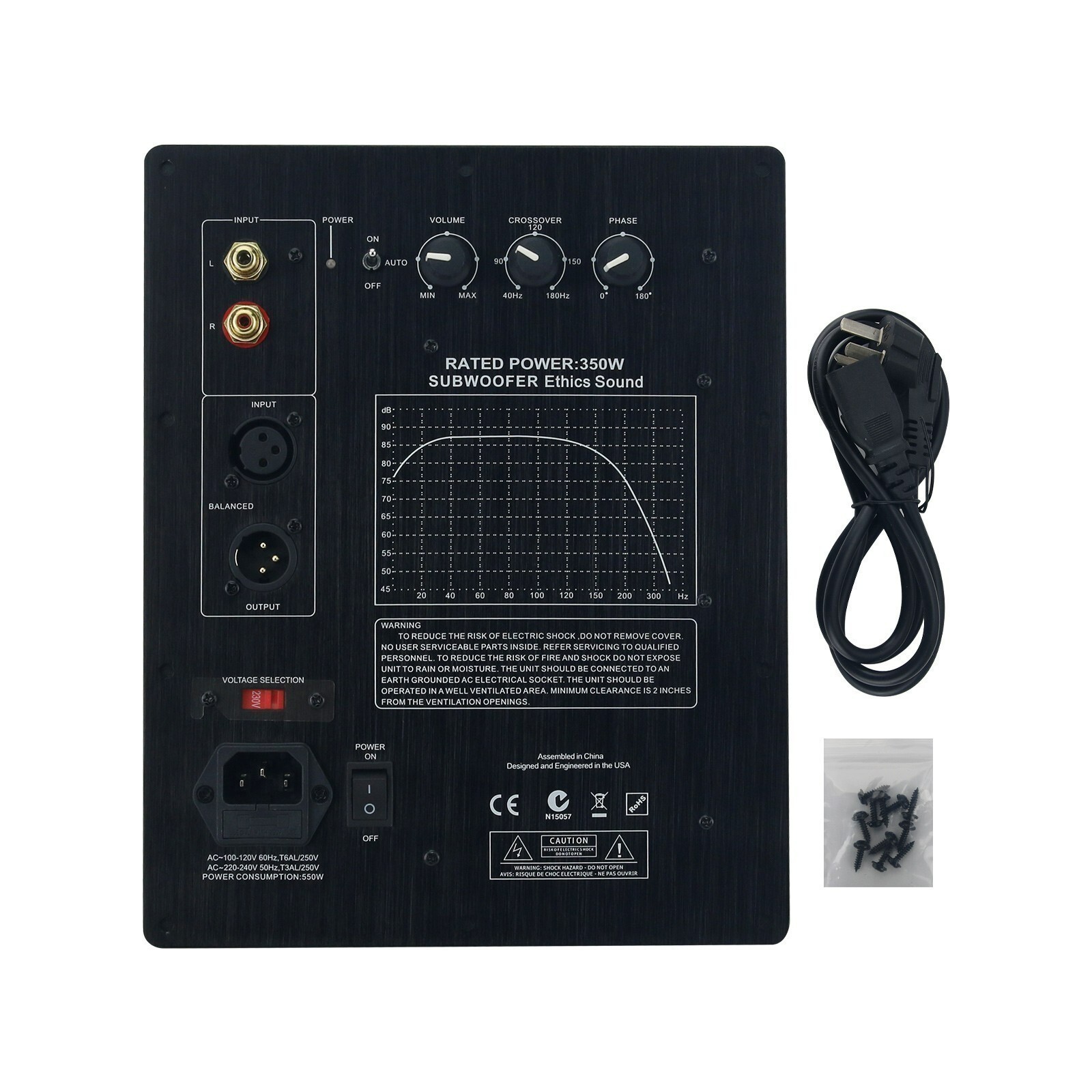 350W Subwoofer Amplifier Board Plate Amplifier for Closed and Phase-Inverted New