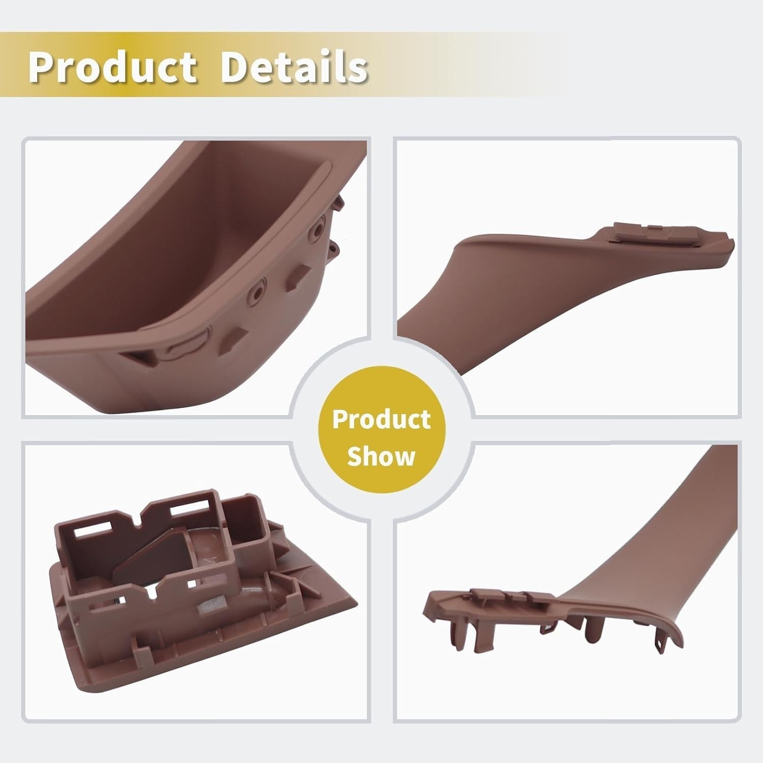 7PCS Brown Door Pull Handles Compatible with BMW 5 Series 2010-2016