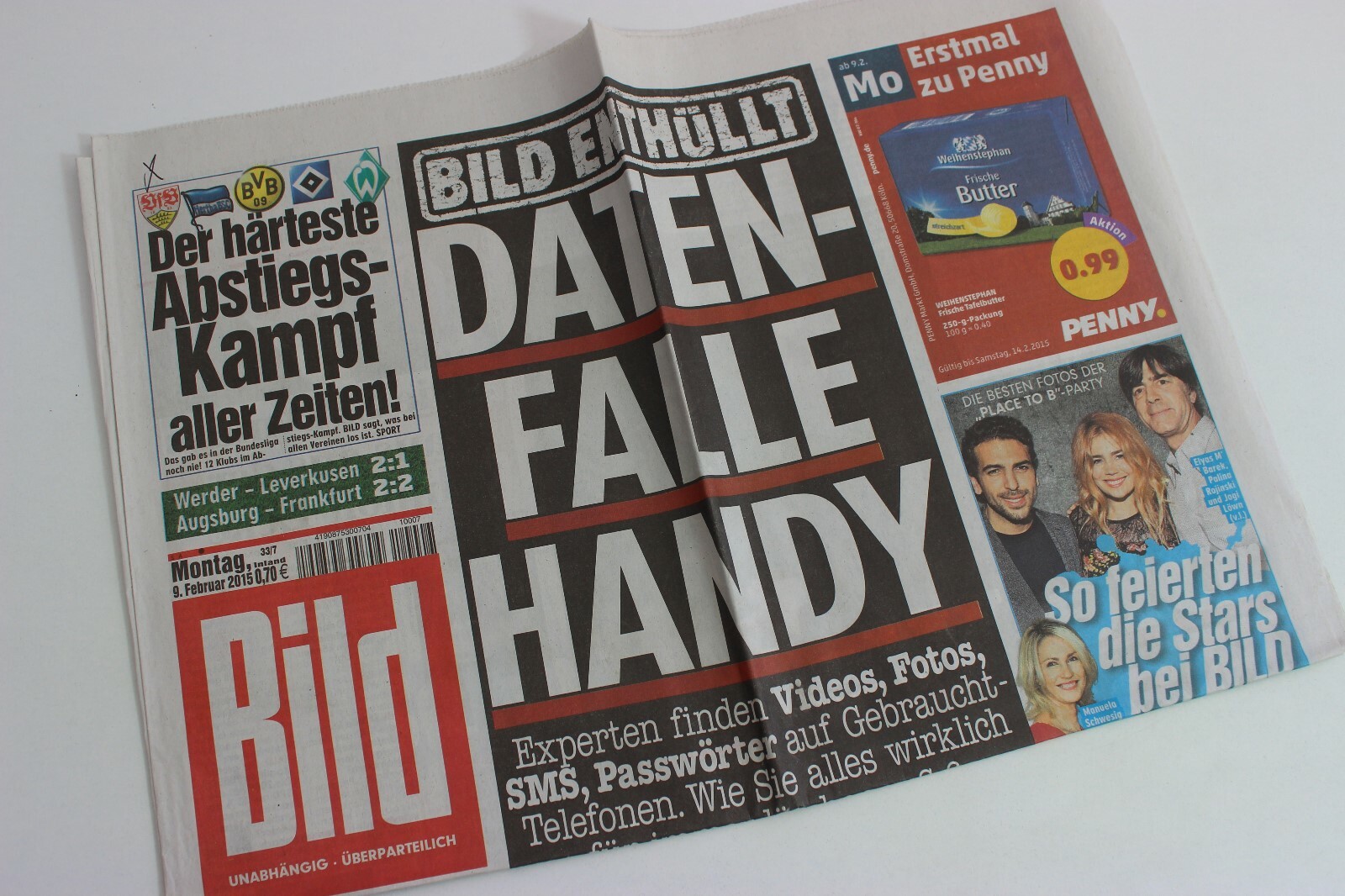 Bildzeitung 09/02/2015 February 9/2/2015 Special Occasion Gift