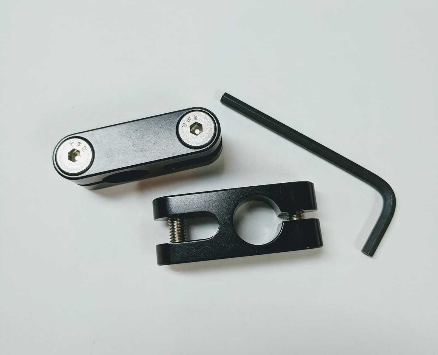 Set of Black Anodized Flag Clamps / Clips for 1/2" Fiberglass Whip Poles