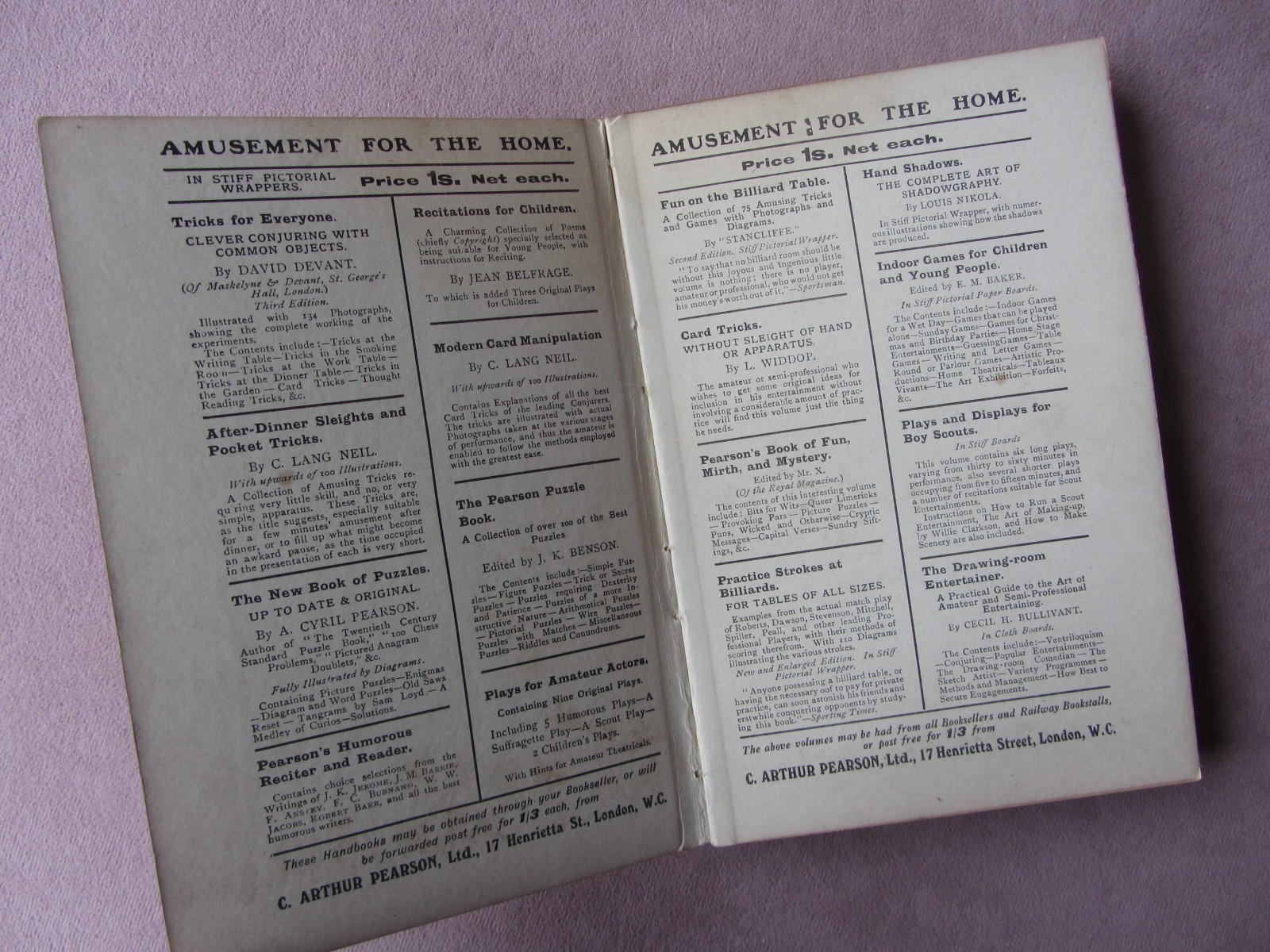 1915 Simple Conjuring Tricks That Anybody Can Perform Book Will Goldston Magic