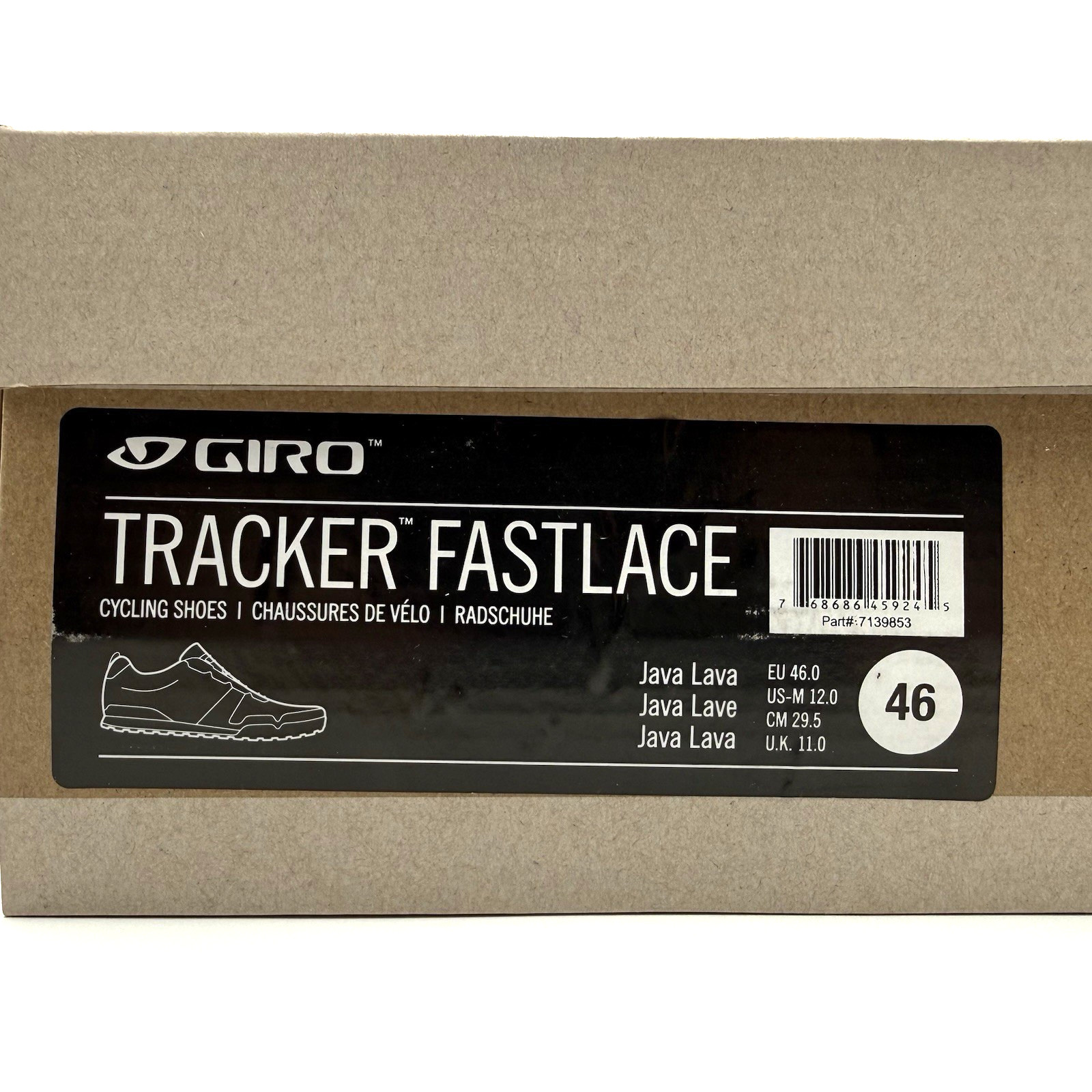 Giro Tracker FastLace Mountain Bike Men's Shoes Flat Platform Brown