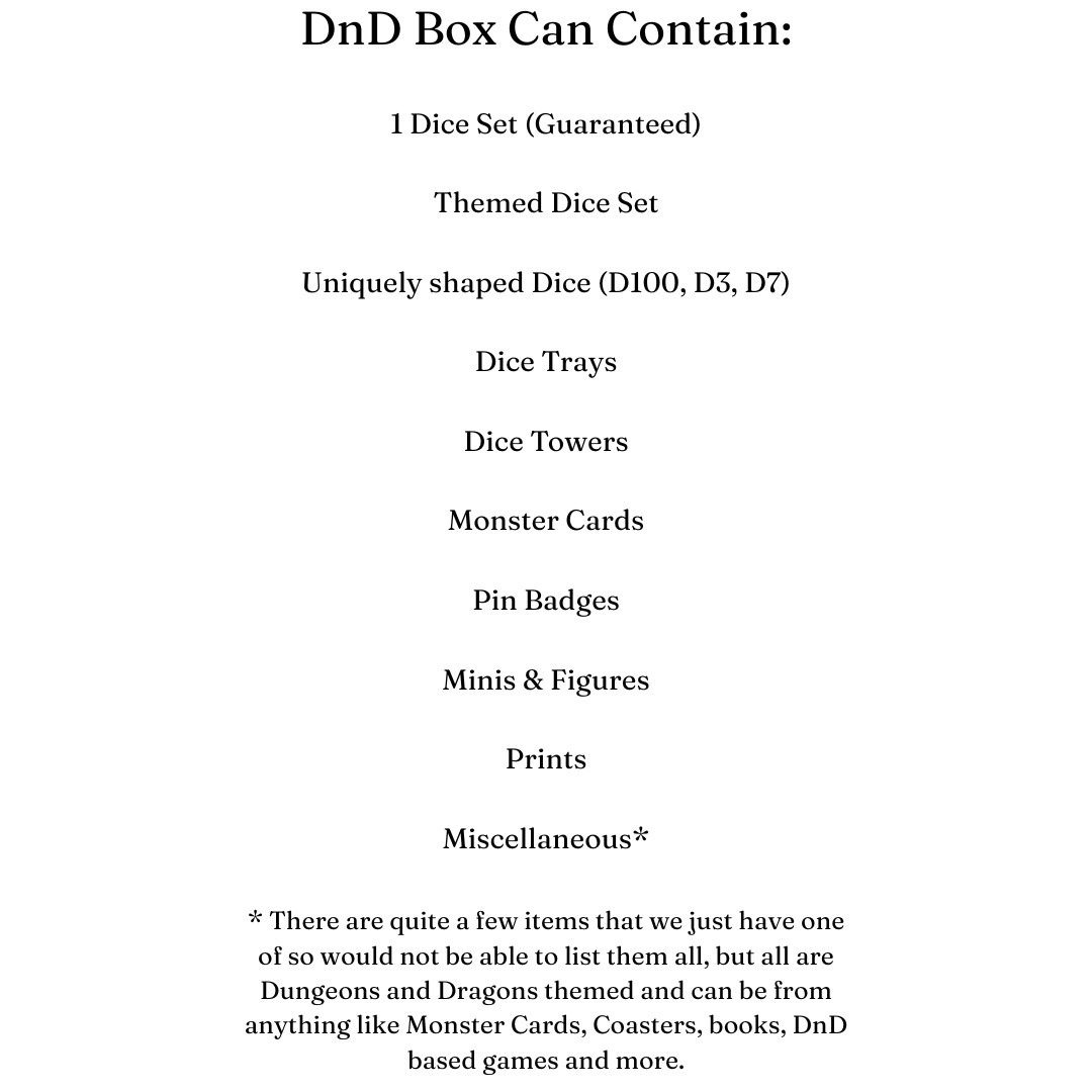 Dungeons and Dragons Mystery Box