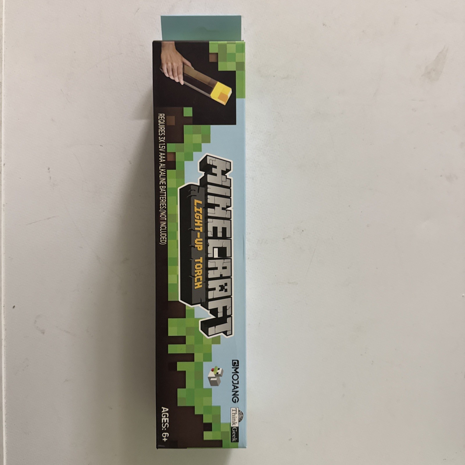 Minecraft 11in Torch Lamp Led Night Light Home Decor Gift USB Rechargeable New