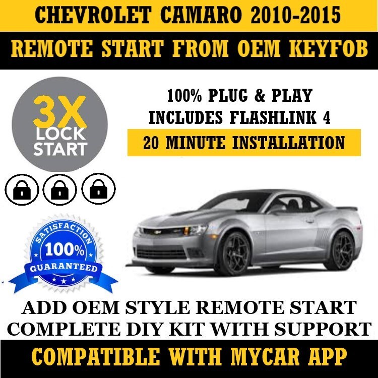 Remote Start Kit for Chevrolet Camaro 2010-2015 Plug and Play 3X Lock