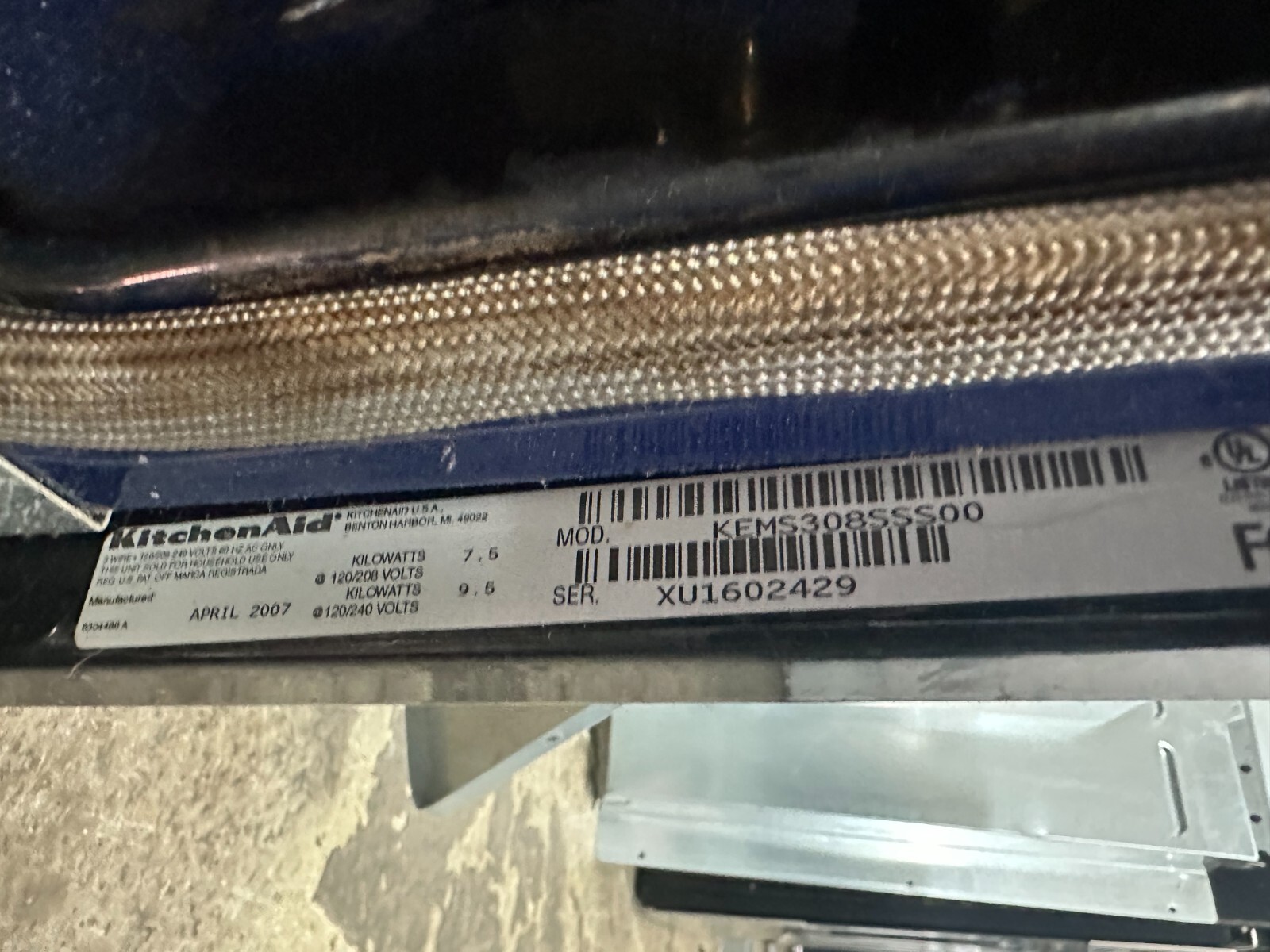 Genuine KITCHENAID Oven Micro, Control Board # W10120228