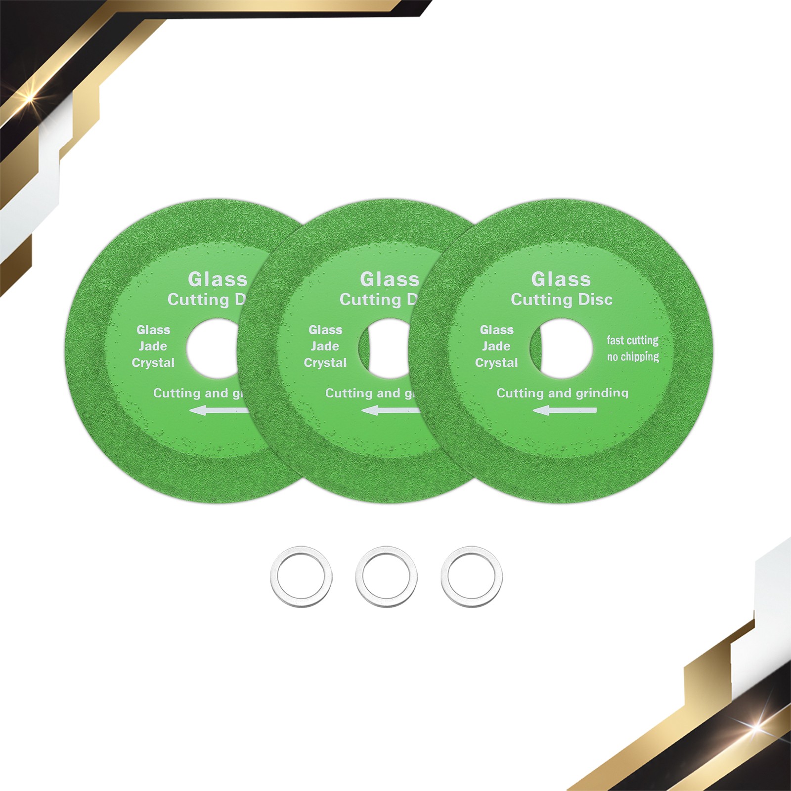 3 Set Glass Cutting Disc 4 Inch Diamond Cutting Disc with 4/5 Inch Arbor