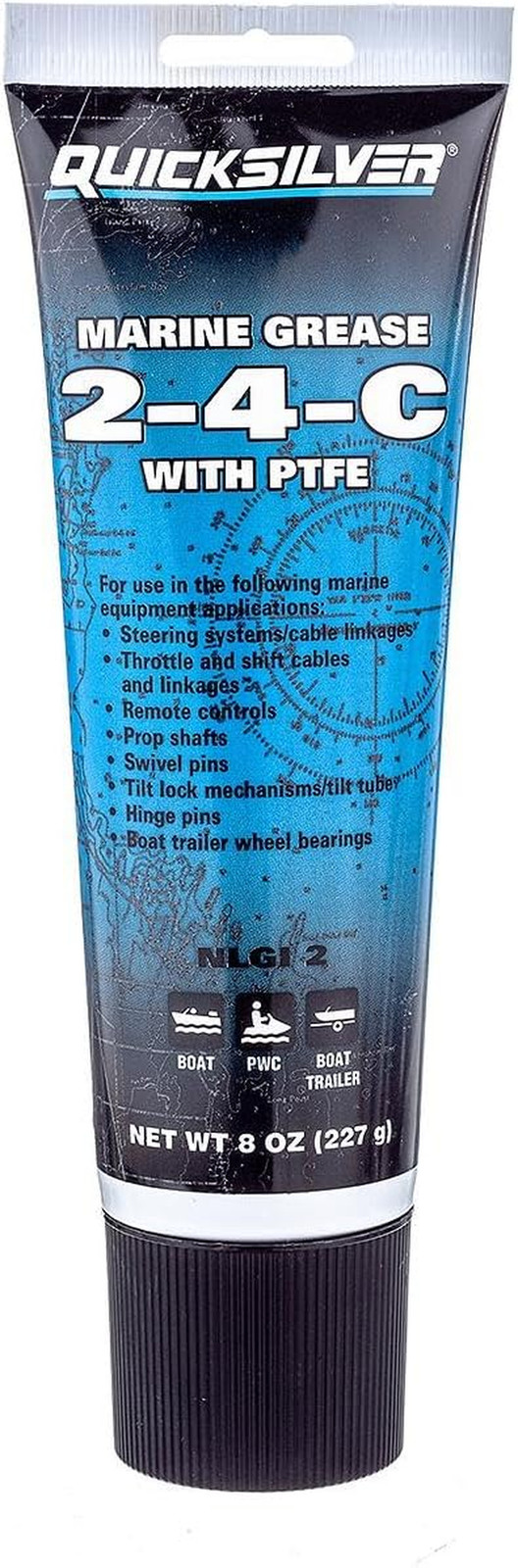 2-4-C Marine Grease 802859Q1 w/ Teflon 8oz Tube Waterproof Multi Purpose