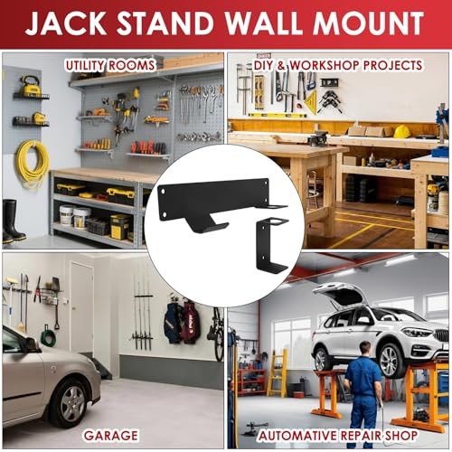Floor Jack Wall Mount Bracket with Handle Holder Hydraulic Trolley Jack | Wall