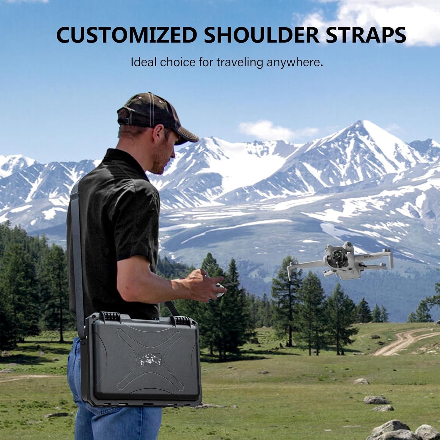 NEW Waterproof Hard Carry Case for Mini 3/4 Pro Fly More Combo Drone