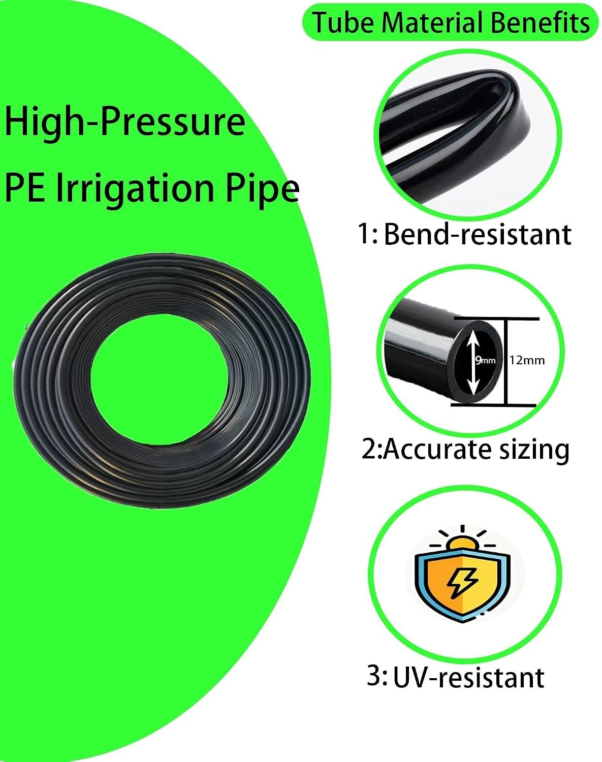 100 Ft Automatic Quick-Connect Misting Sprinkler System for Efficient Watering