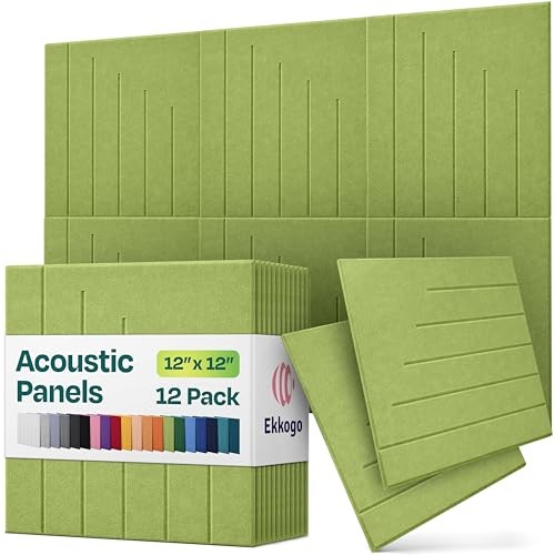 Acoustic Panels 12-Pack Soundproof Wall Panels 12"x12"x0.4" Decorative Sound