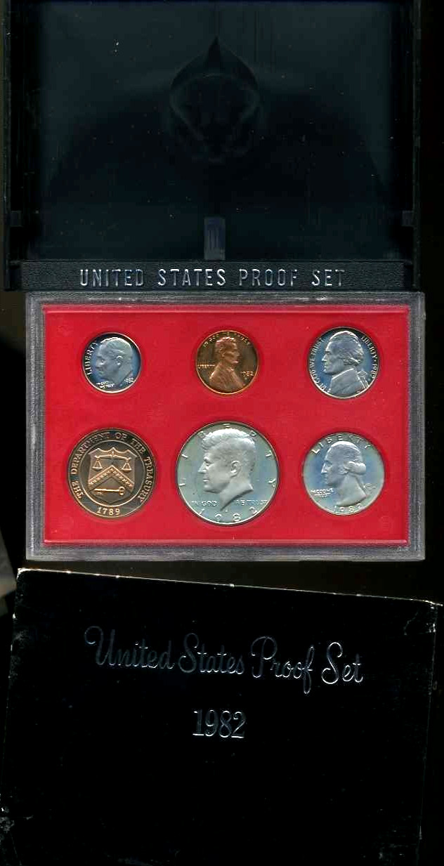 1982 S PF Proof Set U.S. Mint Original Government Packaging OGP COIN SET#7801