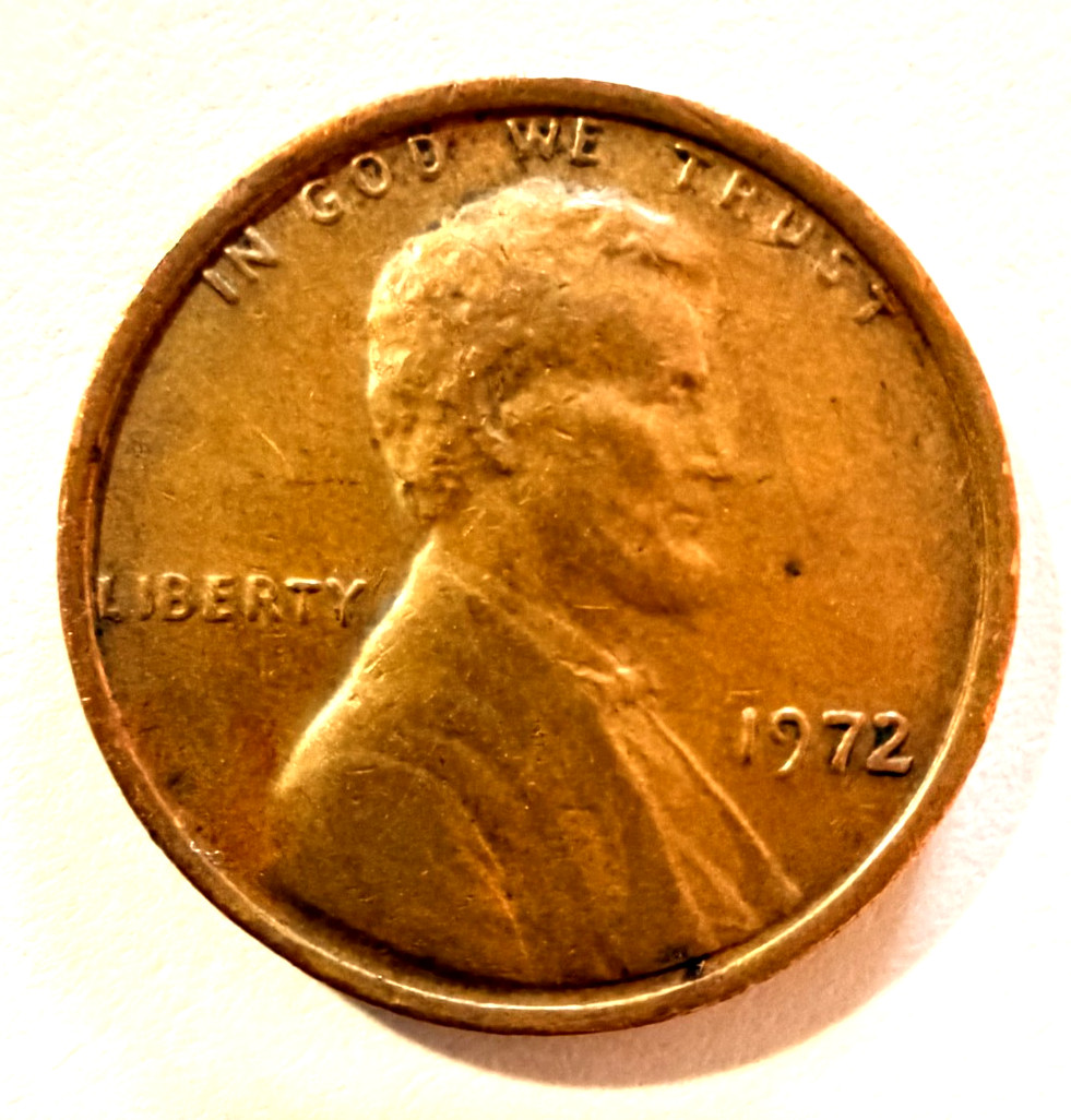 1972 Penny with No Mint Mark Possible FS-107 Double Die Circulated condition