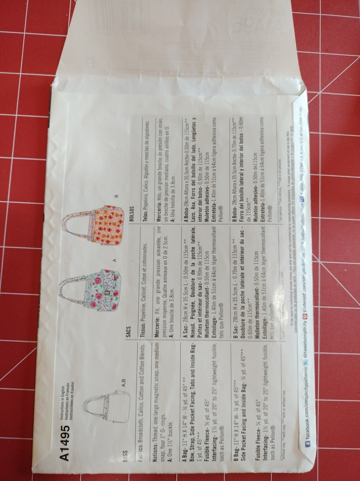 1405 SIMPLICITY BAGS/PURSES TOO CUTE - Cut - Copyright 2013