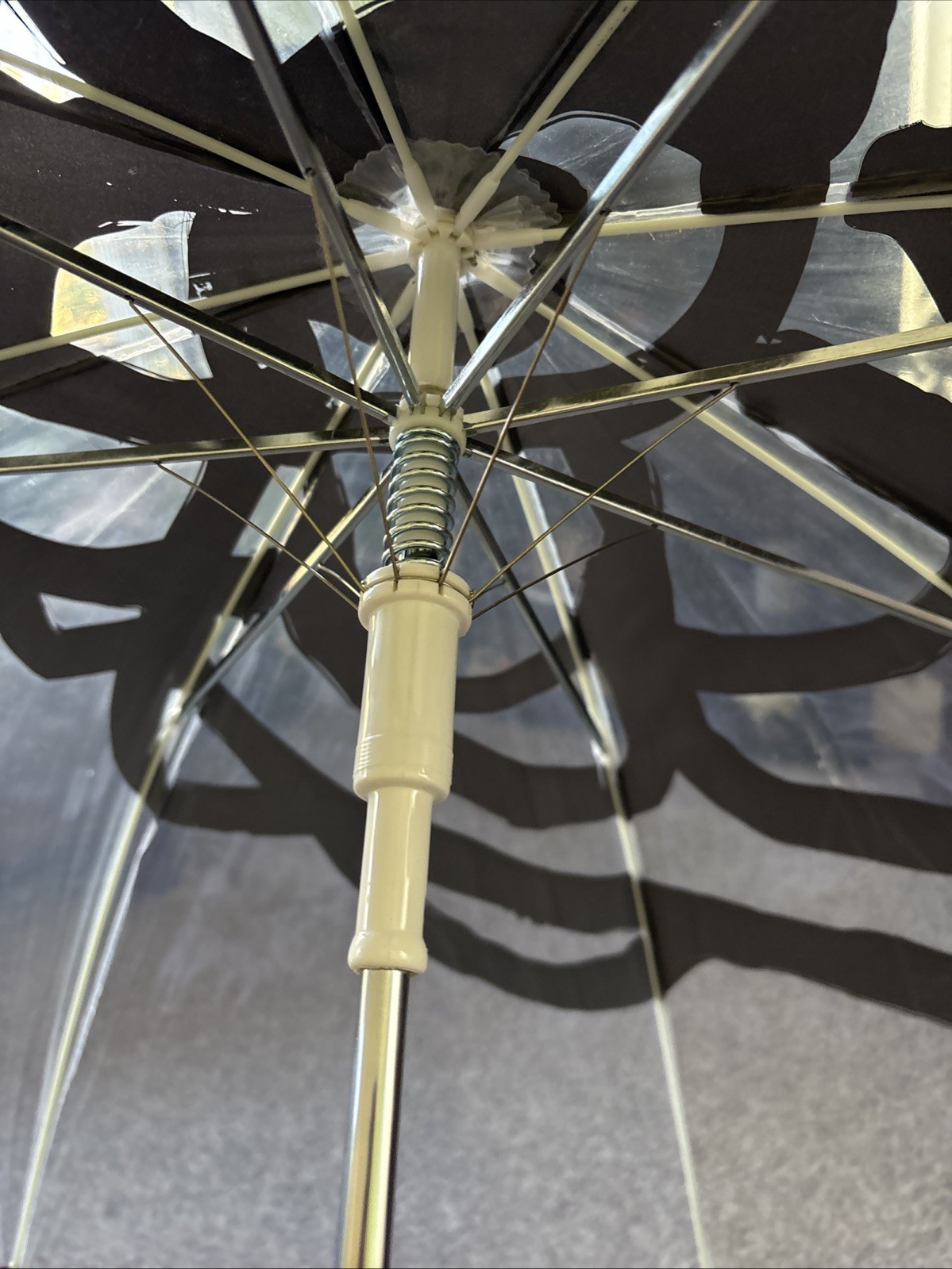 COACH BUBBLE-clear-black-burgundy Umbrella