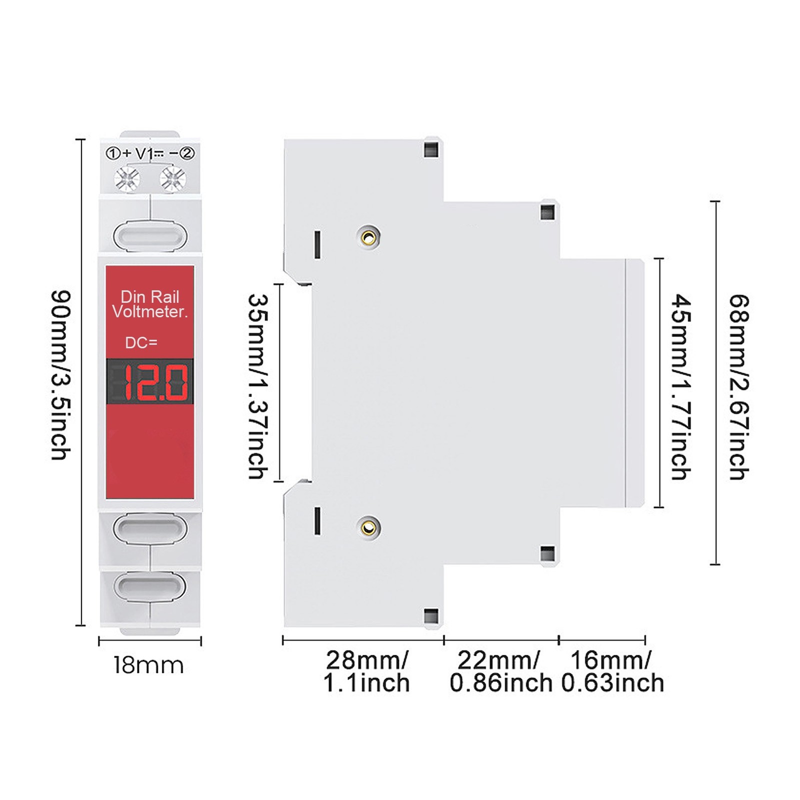 DC Voltage Meter Accurate Switching Output For Electrical Use Easy To Use